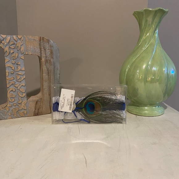 NIB Women's Jewelled Peacock Feather Leg Garter - Picture 4 of 4